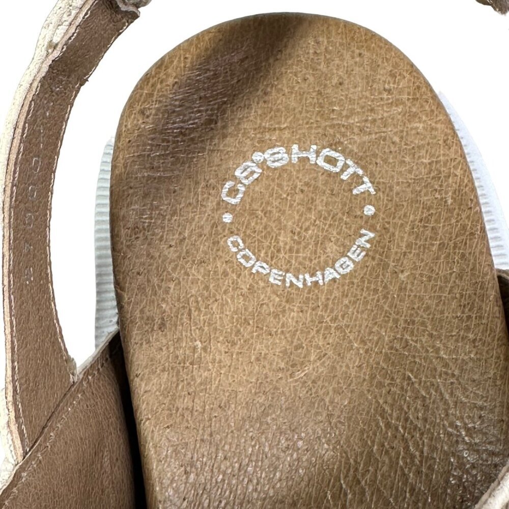 Ca'Shott‎ Sandals Leather Made in Portugal Chunky Caalison Beige NIB - Picture 16 of 16